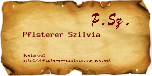 Pfisterer Szilvia névjegykártya